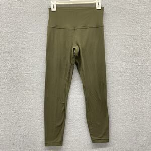Lululemon Align Pant II 25" Leggings Women's 8 Dark Olive Gym Workout LW5BEJS